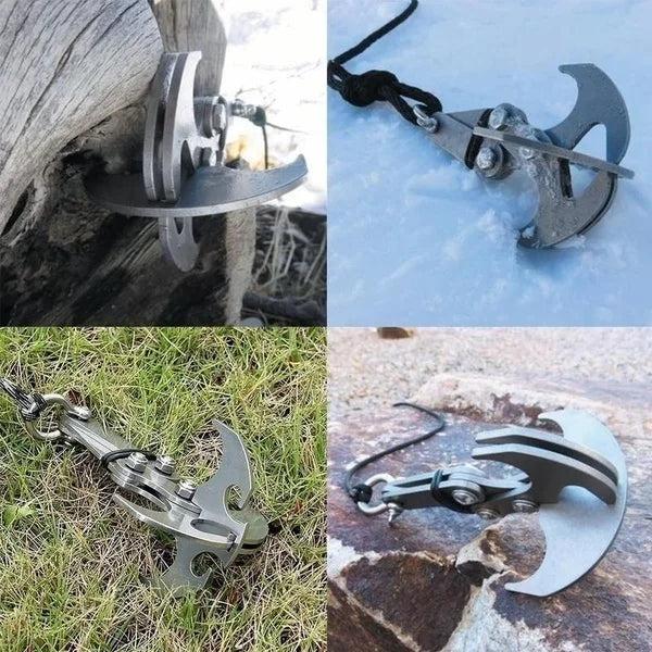 Folding Gravity Grab Hook for Climbing & Rescue by HitMyNeed