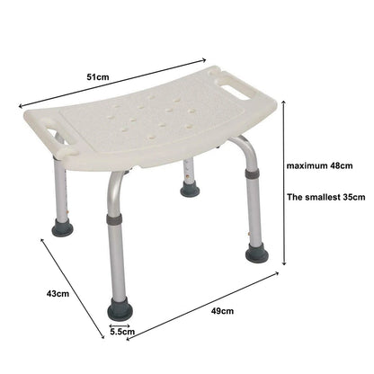 Folding Height-Adjustable Bathroom and Shower Chair by HitMyNeed