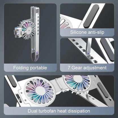 Folding Laptop & Tablet Stand with Cooling Fan by HitMyNeed