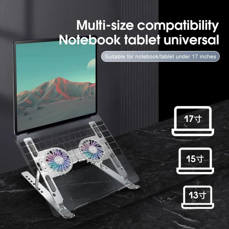 Folding Laptop & Tablet Stand with Cooling Fan by HitMyNeed