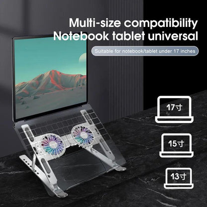 Folding Laptop & Tablet Stand with Cooling Fan by HitMyNeed