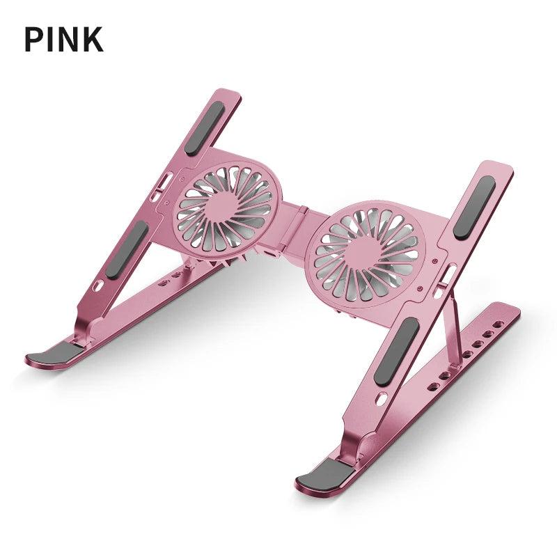 Folding Laptop & Tablet Stand with Cooling Fan as-show-1052 by HitMyNeed