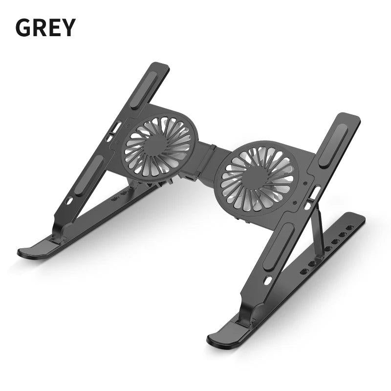 Folding Laptop & Tablet Stand with Cooling Fan as-show-175 by HitMyNeed