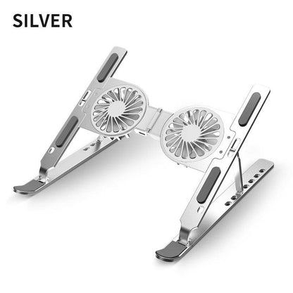 Folding Laptop & Tablet Stand with Cooling Fan as-show-350853 by HitMyNeed