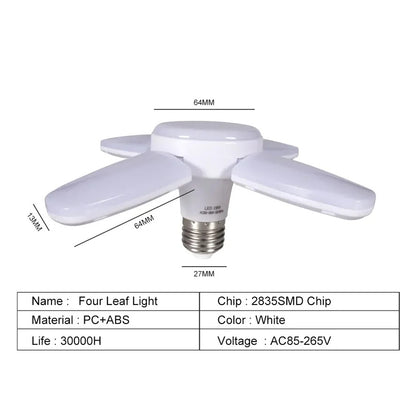 Folding LED Lamp E27 4+1 Leaf Adjustable 28W by HitMyNeed