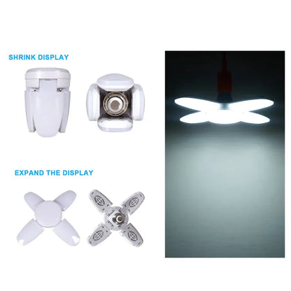 Folding LED Lamp E27 4+1 Leaf Adjustable 28W by HitMyNeed