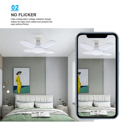 Folding LED Lamp E27 4+1 Leaf Adjustable 28W by HitMyNeed