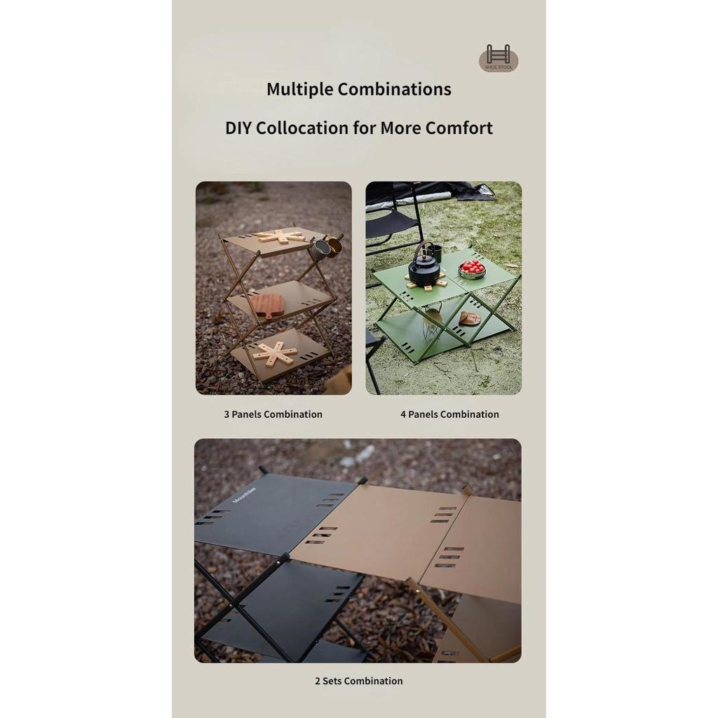 Folding Outdoor Storage Rack - 2 or 3 Tier Camping Shelf by HitMyNeed