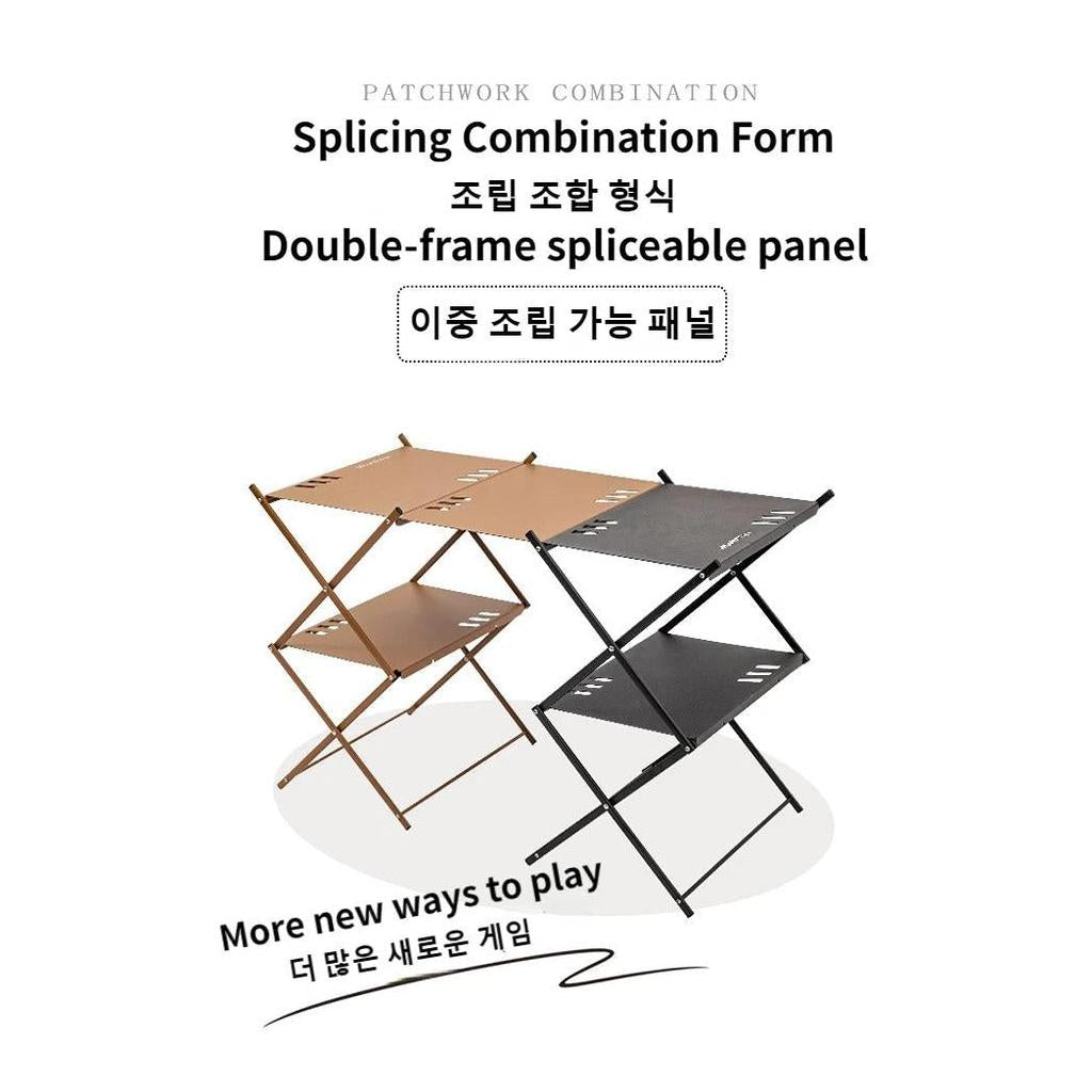 Folding Outdoor Storage Rack - 2 or 3 Tier Camping Shelf by HitMyNeed