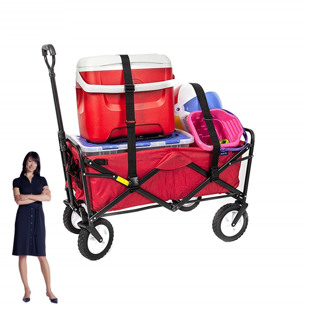Folding Outdoor Utility Wagon with 360° Wheels by HitMyNeed