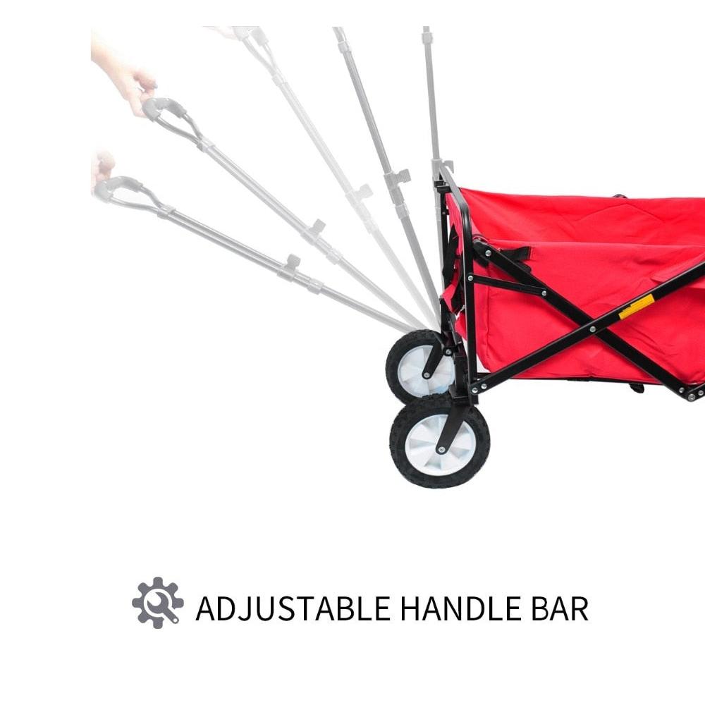 Folding Outdoor Utility Wagon with 360° Wheels by HitMyNeed