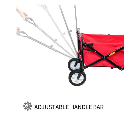 Folding Outdoor Utility Wagon with 360° Wheels by HitMyNeed