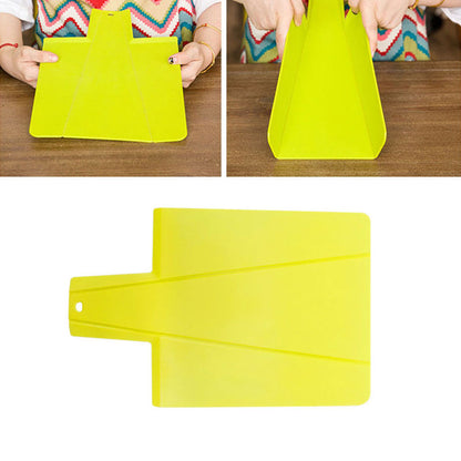 Folding Plastic Chopping Board with Pouring Chute by HitMyNeed