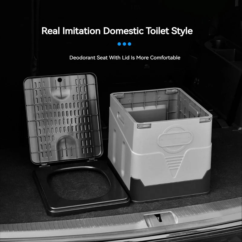 Folding Portable Car Toilet with Anti-Odor Box by HitMyNeed