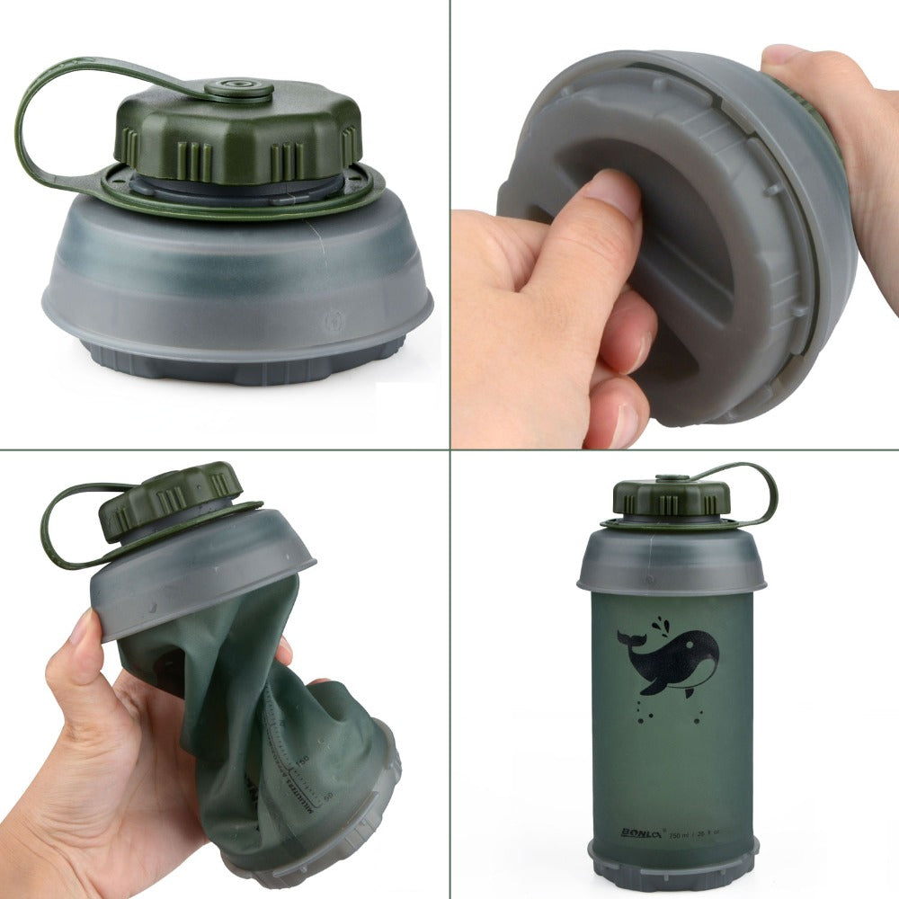 Folding Portable Water Bottle 750ml TPU by HitMyNeed