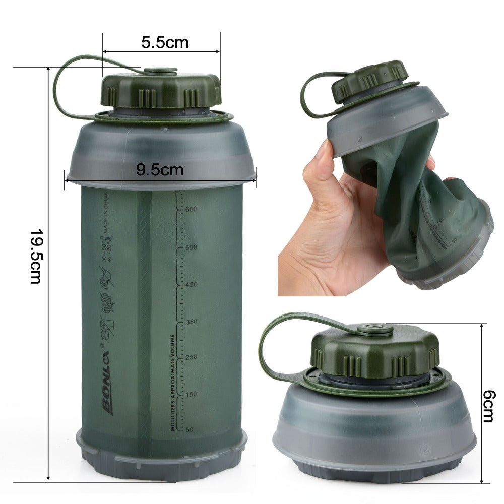 Folding Portable Water Bottle 750ml TPU by HitMyNeed