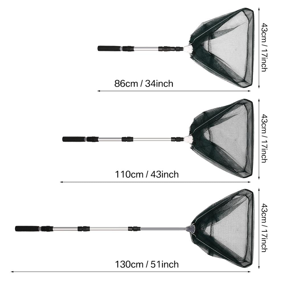 Folding Retractable Fishing Net with Telescopic Handle by HitMyNeed
