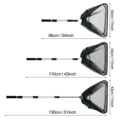Folding Retractable Fishing Net with Telescopic Handle by HitMyNeed