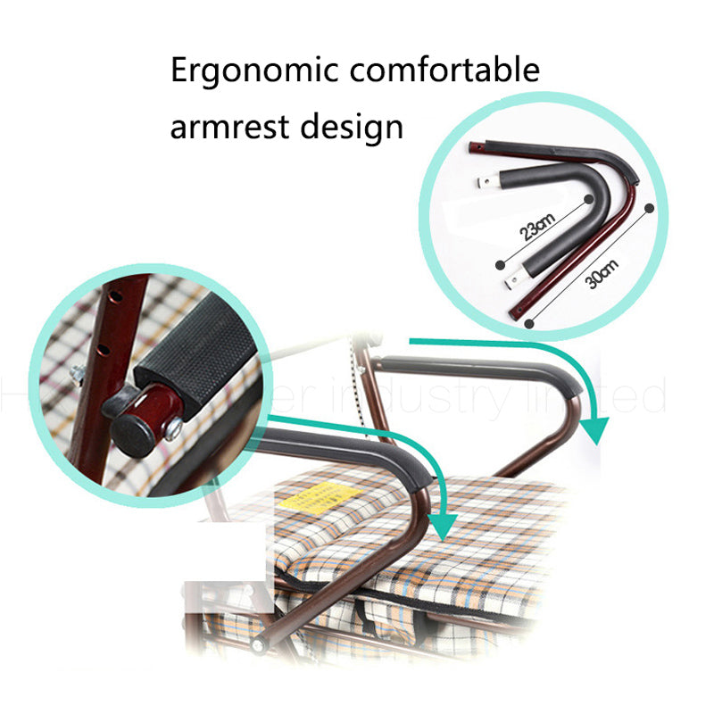 Folding Shopping Basket Cart with Seat and Brakes by HitMyNeed