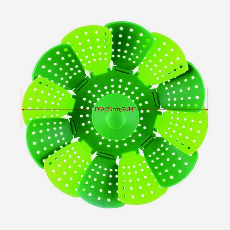 Folding Silicone Food Steamer Basket by HitMyNeed