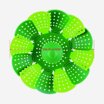 Folding Silicone Food Steamer Basket by HitMyNeed