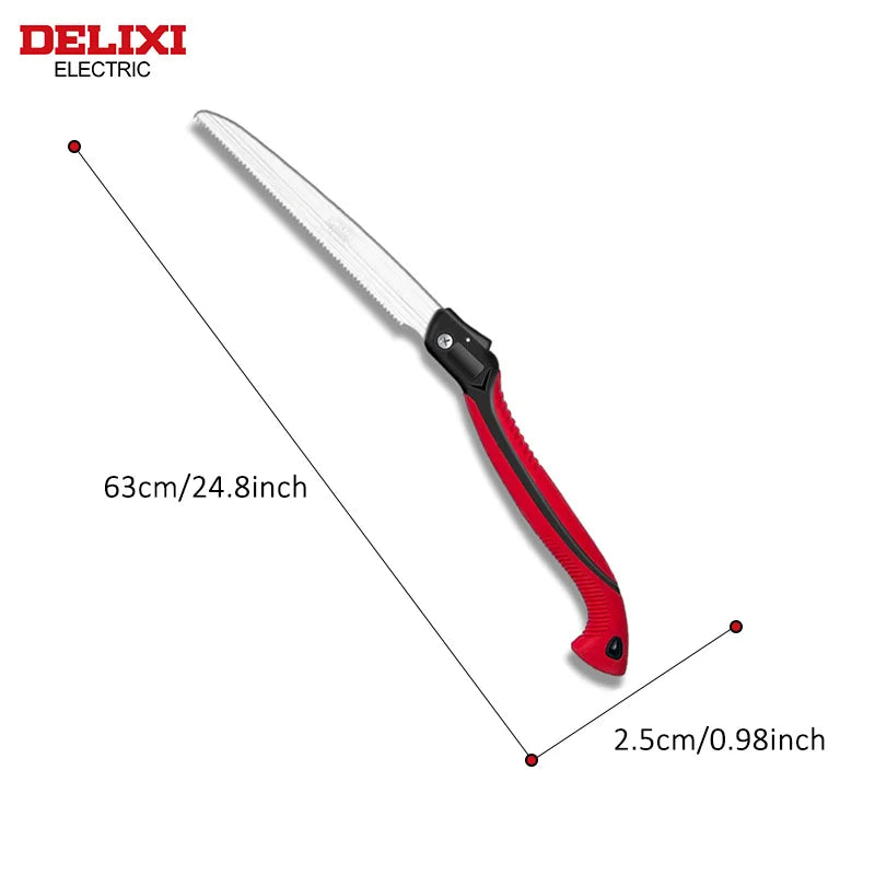 Folding SK5 Steel Saw with One-Button Lock 180-300mm by HitMyNeed