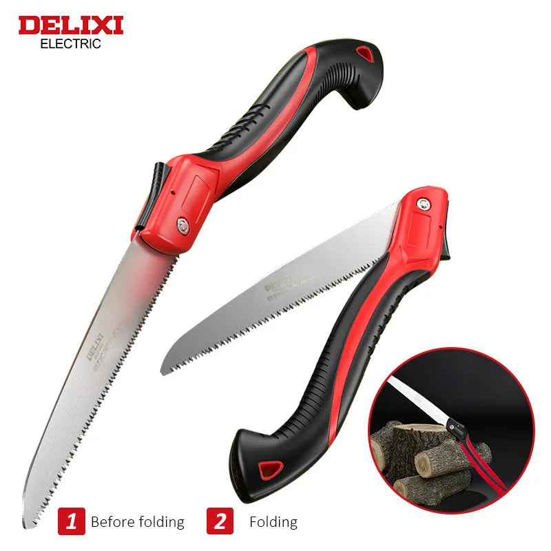 Folding SK5 Steel Saw with One-Button Lock 180-300mm by HitMyNeed