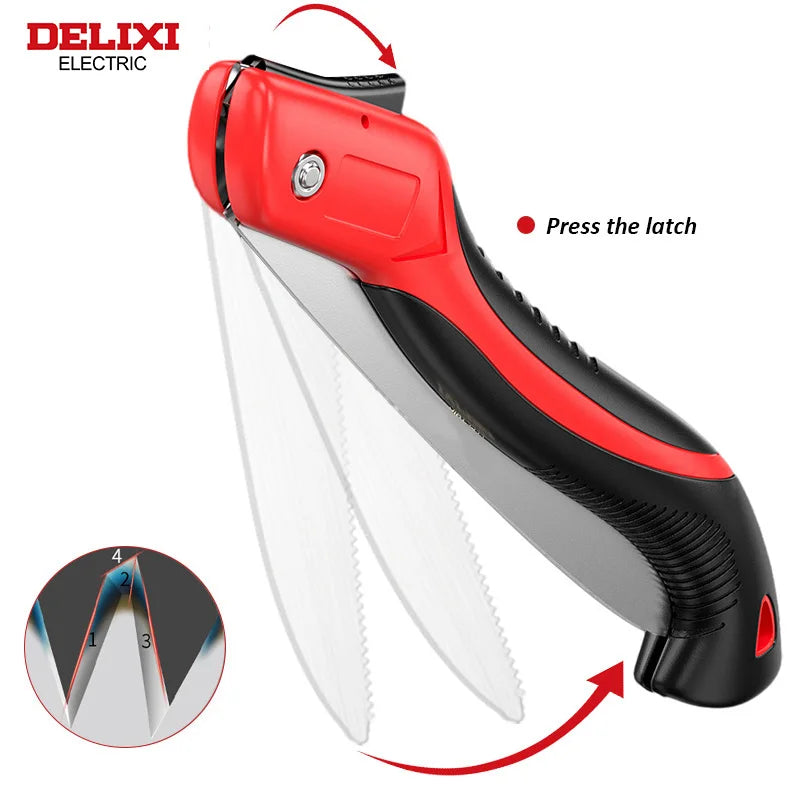 Folding SK5 Steel Saw with One-Button Lock 180-300mm by HitMyNeed