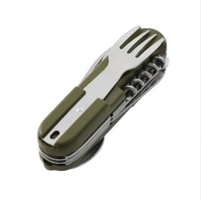 Folding Stainless Steel Camping Utensil Set by HitMyNeed