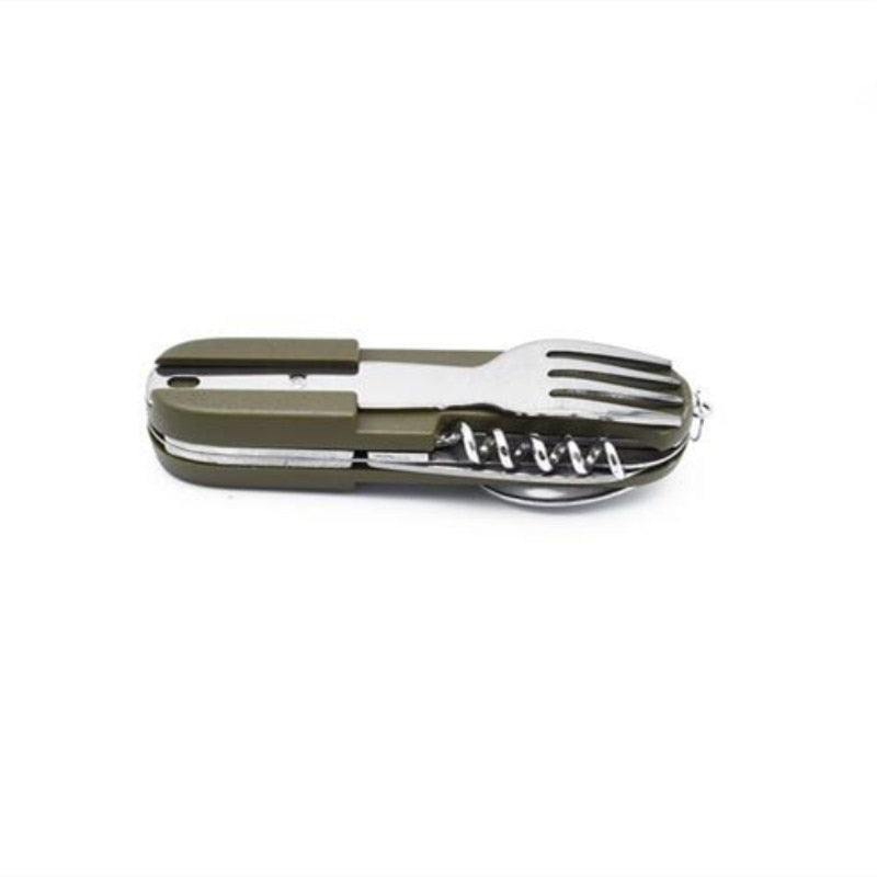 Folding Stainless Steel Camping Utensil Set by HitMyNeed