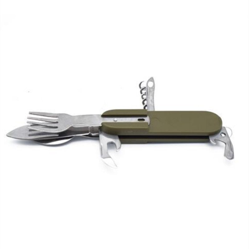 Folding Stainless Steel Camping Utensil Set by HitMyNeed