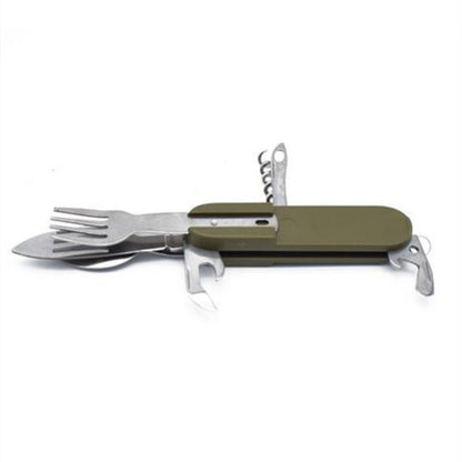 Folding Stainless Steel Camping Utensil Set by HitMyNeed
