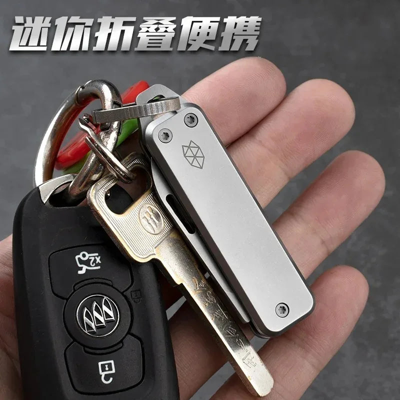 Folding Stainless Steel Mini Keychain Utility Knife by HitMyNeed