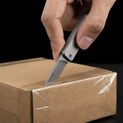 Folding Stainless Steel Mini Keychain Utility Knife by HitMyNeed