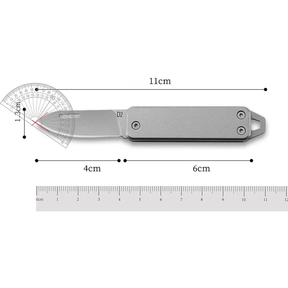 Folding Stainless Steel Mini Keychain Utility Knife by HitMyNeed