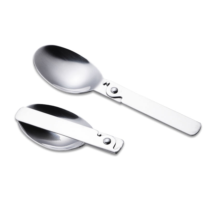 Folding Stainless Steel Portable Spoon by HitMyNeed