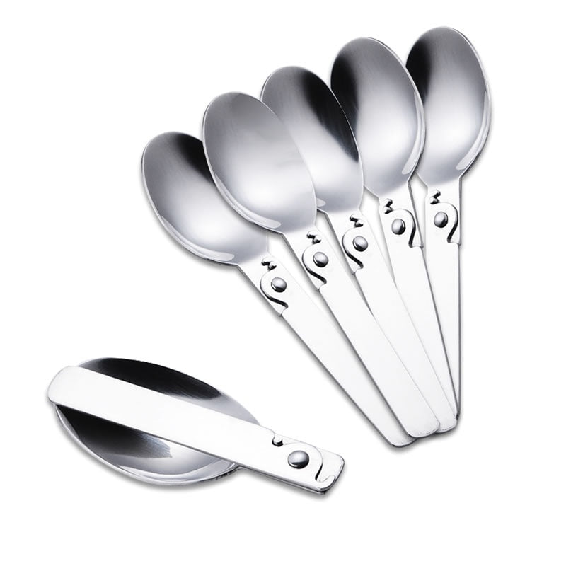 Folding Stainless Steel Portable Spoon by HitMyNeed