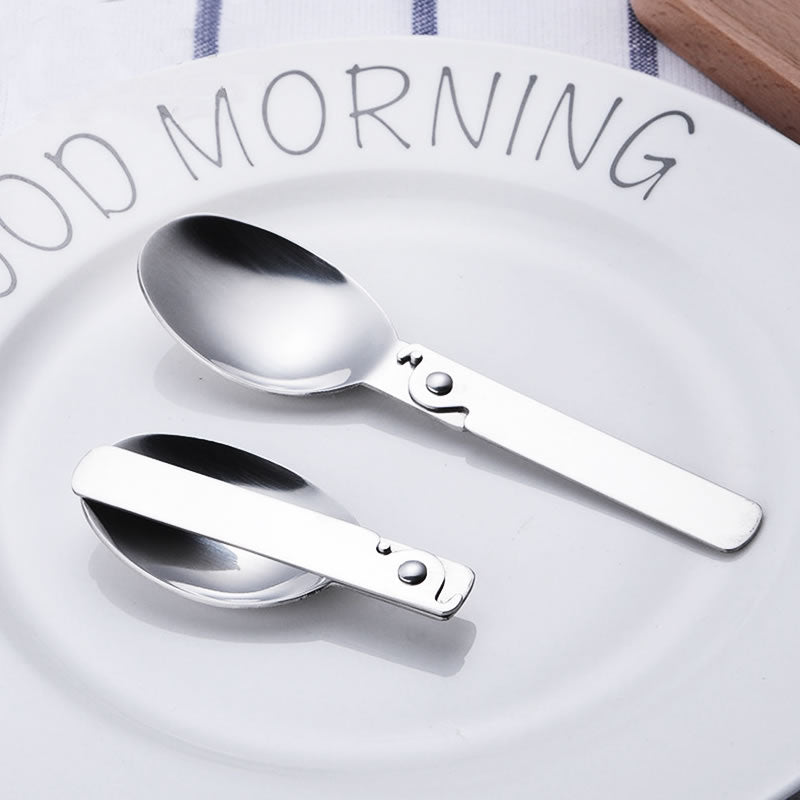 Folding Stainless Steel Portable Spoon by HitMyNeed