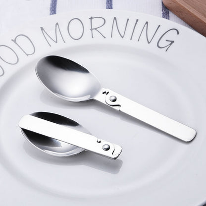 Folding Stainless Steel Portable Spoon by HitMyNeed