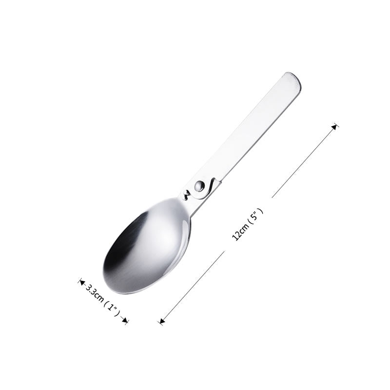 Folding Stainless Steel Portable Spoon by HitMyNeed