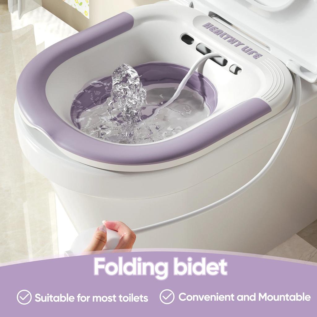Folding Toilet Sitz Bath for Pregnancy & Hemorrhoid Care by HitMyNeed