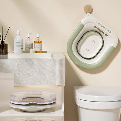 Folding Toilet Sitz Bath for Pregnancy & Hemorrhoid Care by HitMyNeed