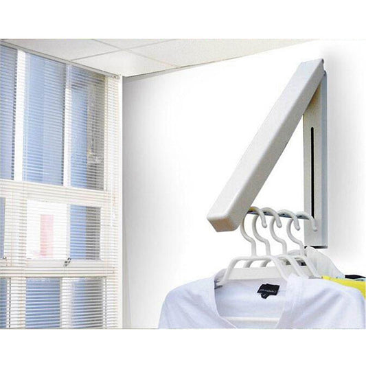 Folding Wall Mounted Clothes Hanging Rack by HitMyNeed