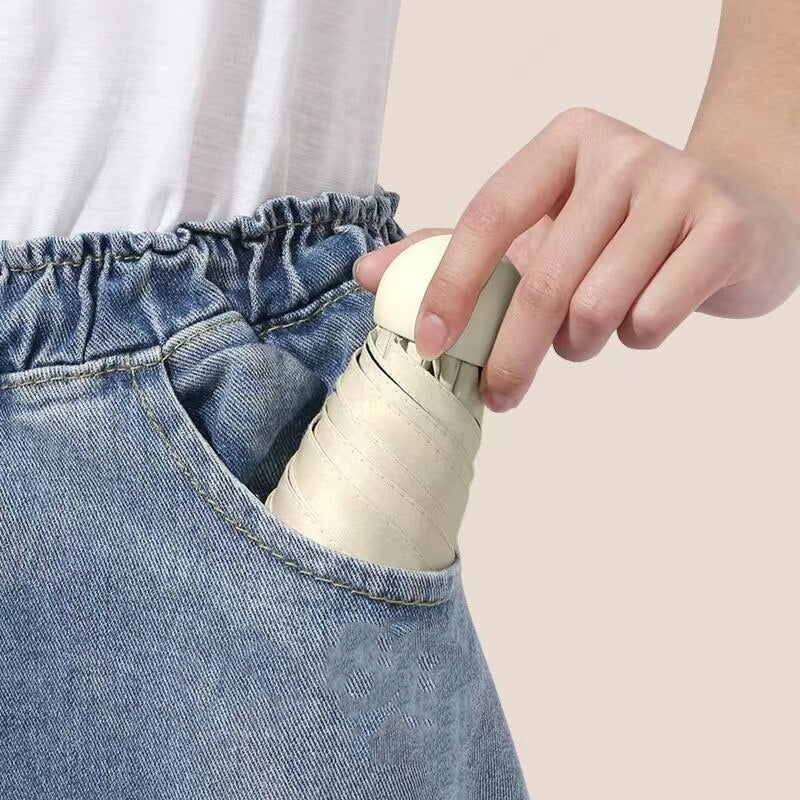 Folding Windproof Mini Travel Umbrella with Capsule Case by HitMyNeed