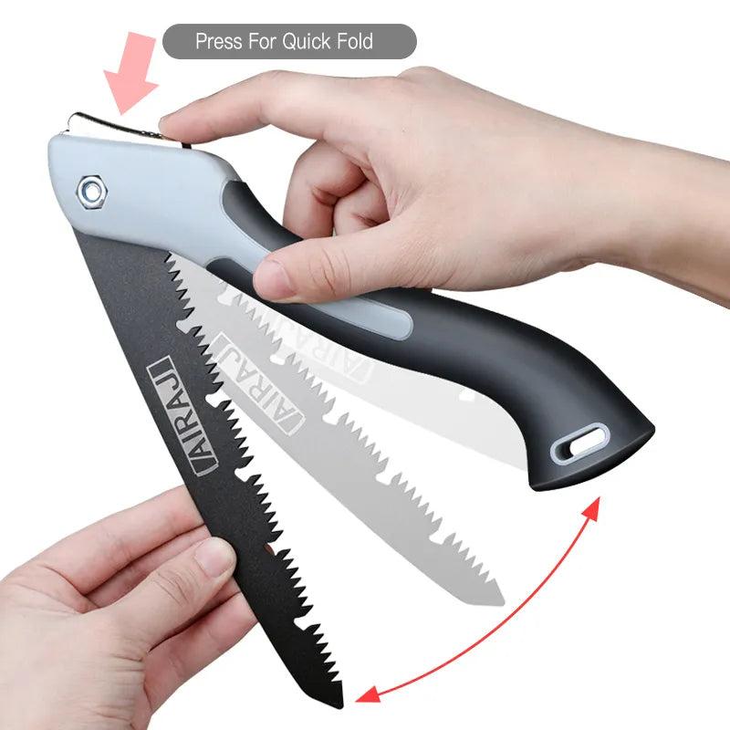 Folding Wood Saw for Camping, Pruning & DIY by HitMyNeed