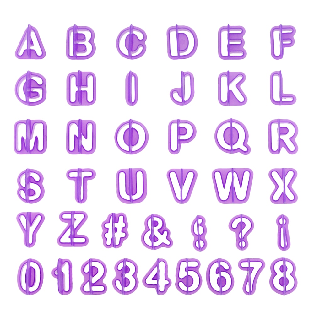 Fondant Letter & Number Cutters Set (40 pcs) by HitMyNeed