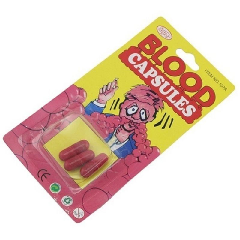 Food-Grade Fake Blood Capsules (6 Pack) by HitMyNeed