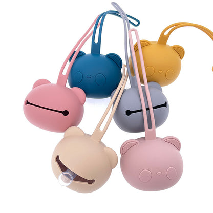 Food Grade Silicone Pacifier Case with Strap by HitMyNeed