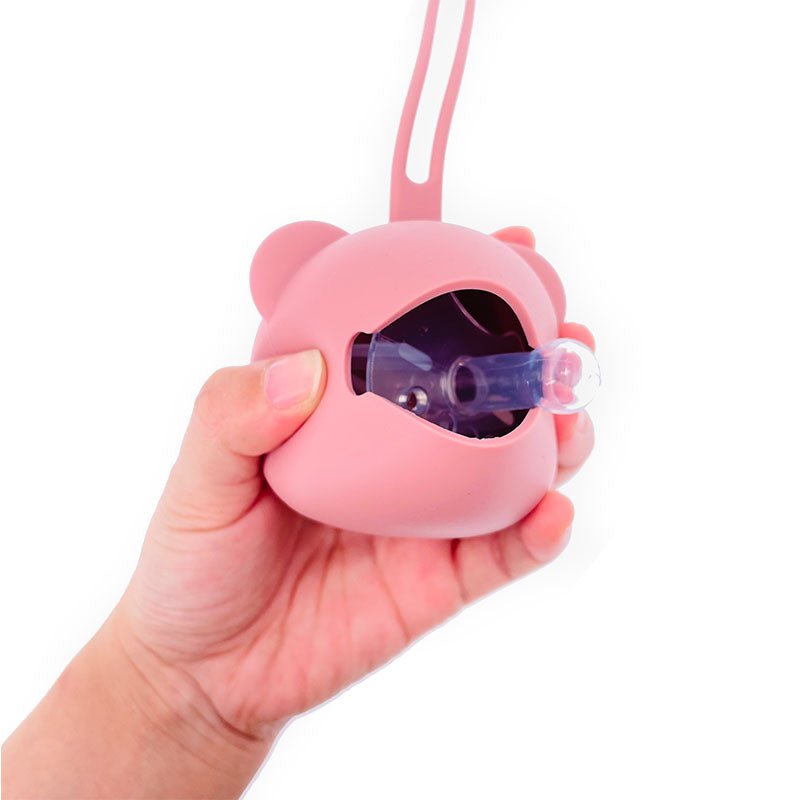 Food Grade Silicone Pacifier Case with Strap by HitMyNeed