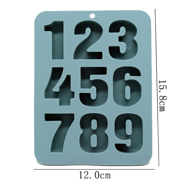Food-Safe Silicone Number Mold for Cakes & Pastries by HitMyNeed